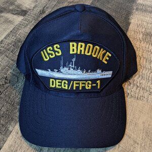 USS Brooke FFG-1 Warship Hat Snapback Baseball Cap